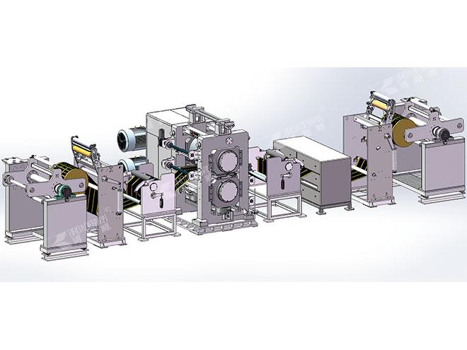 鋰電池極片輥壓整理生產線